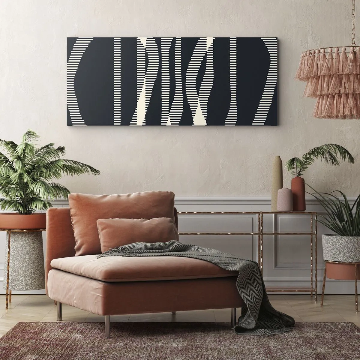 Cuadro sobre lienzo - Impresión de Imagen - Un intento de romper la oscuridad - 100x40 cm