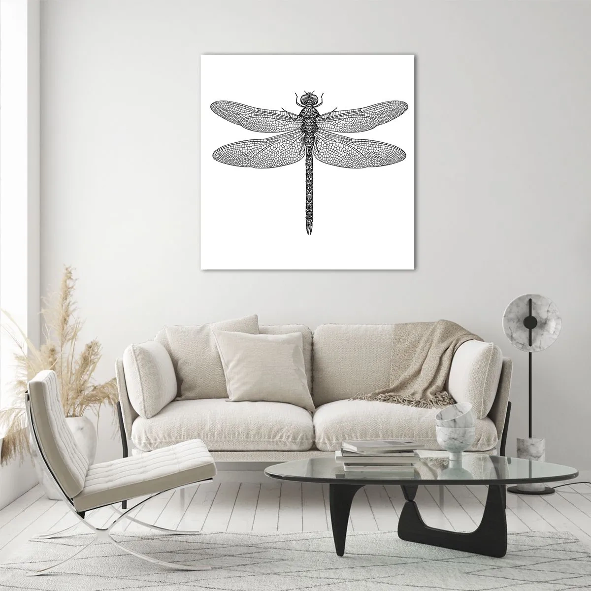 Cuadro sobre vidrio - Impresiones sobre Vidrio - Precisión de la naturaleza - 70x70 cm