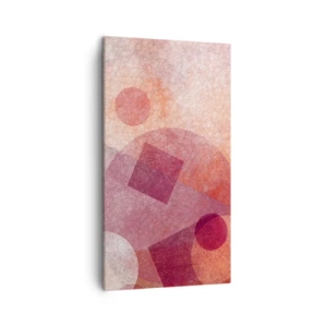 Cuadro sobre lienzo - Impresión de Imagen - Transformaciones geométricas en rosa - 45x80 cm