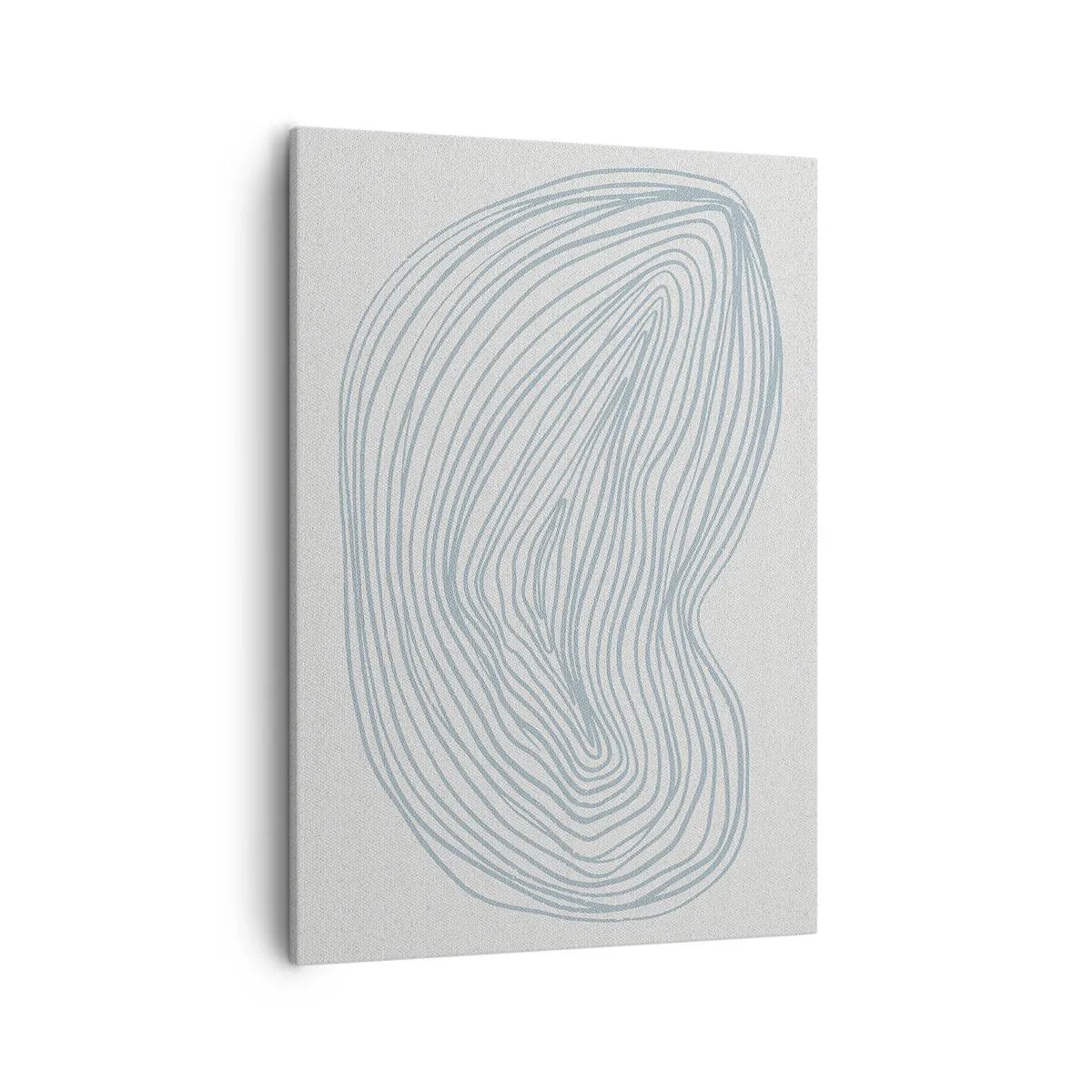 Cuadro sobre lienzo - Impresión de Imagen - Motivo de onda abstracto en azul delicado - 50x70cm - Sonrisa de una gota - Decoración de pared moderna para salón y dormitorio ARTTOR