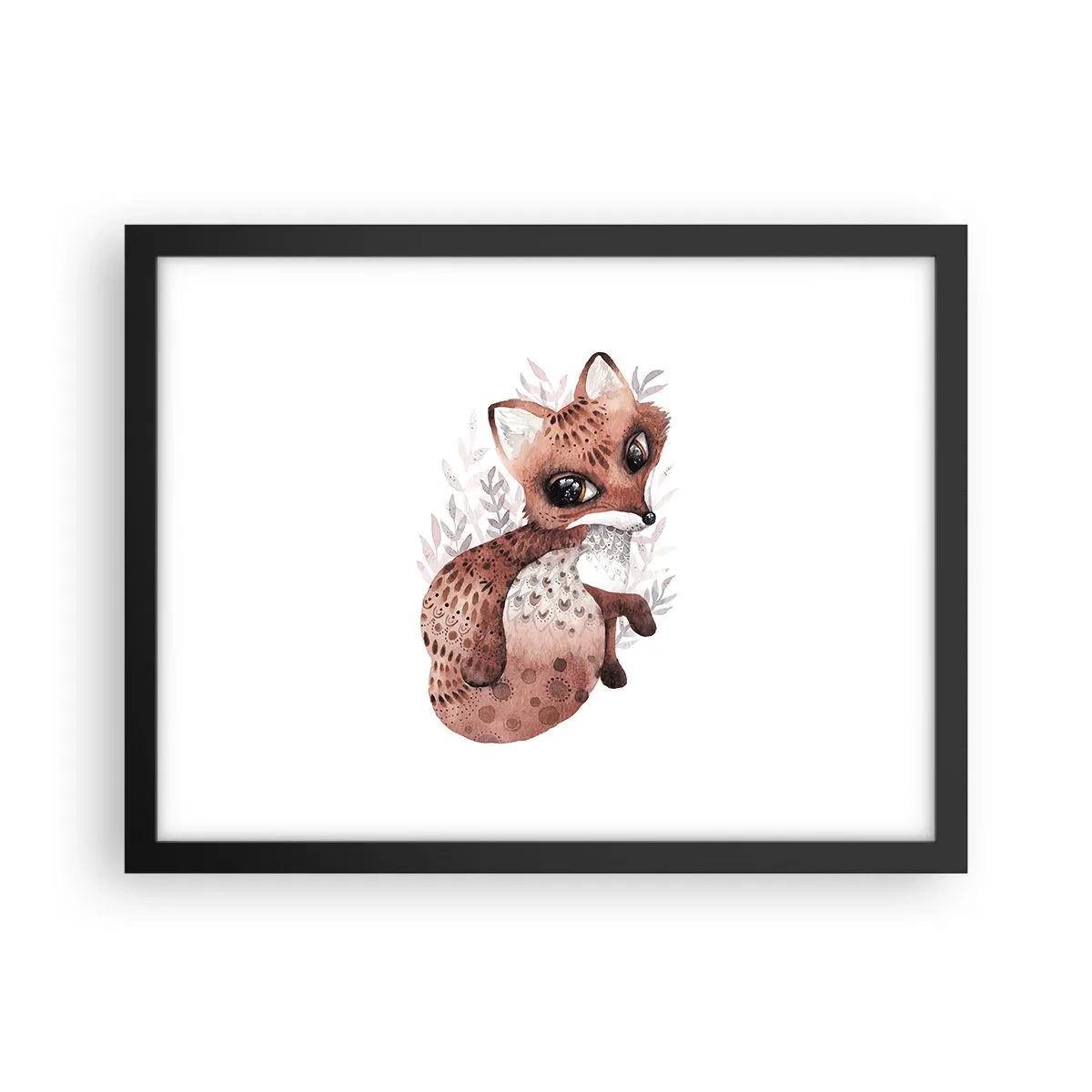 Póster en marco negro - Dulzura y amor - 40x30 cm