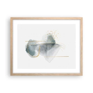 Póster en marco roble claro - Sobre la relación entre el gris y el oro - 50x40 cm