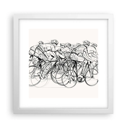 Póster en marco blanco - Juntos como un equipo - 30x30 cm