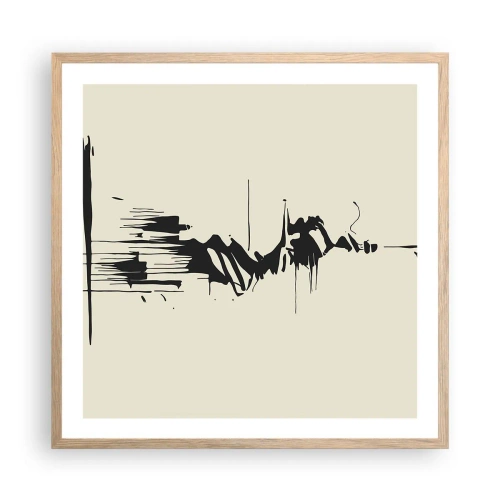 Póster en marco roble claro - Abstracción apresurada - 60x60 cm
