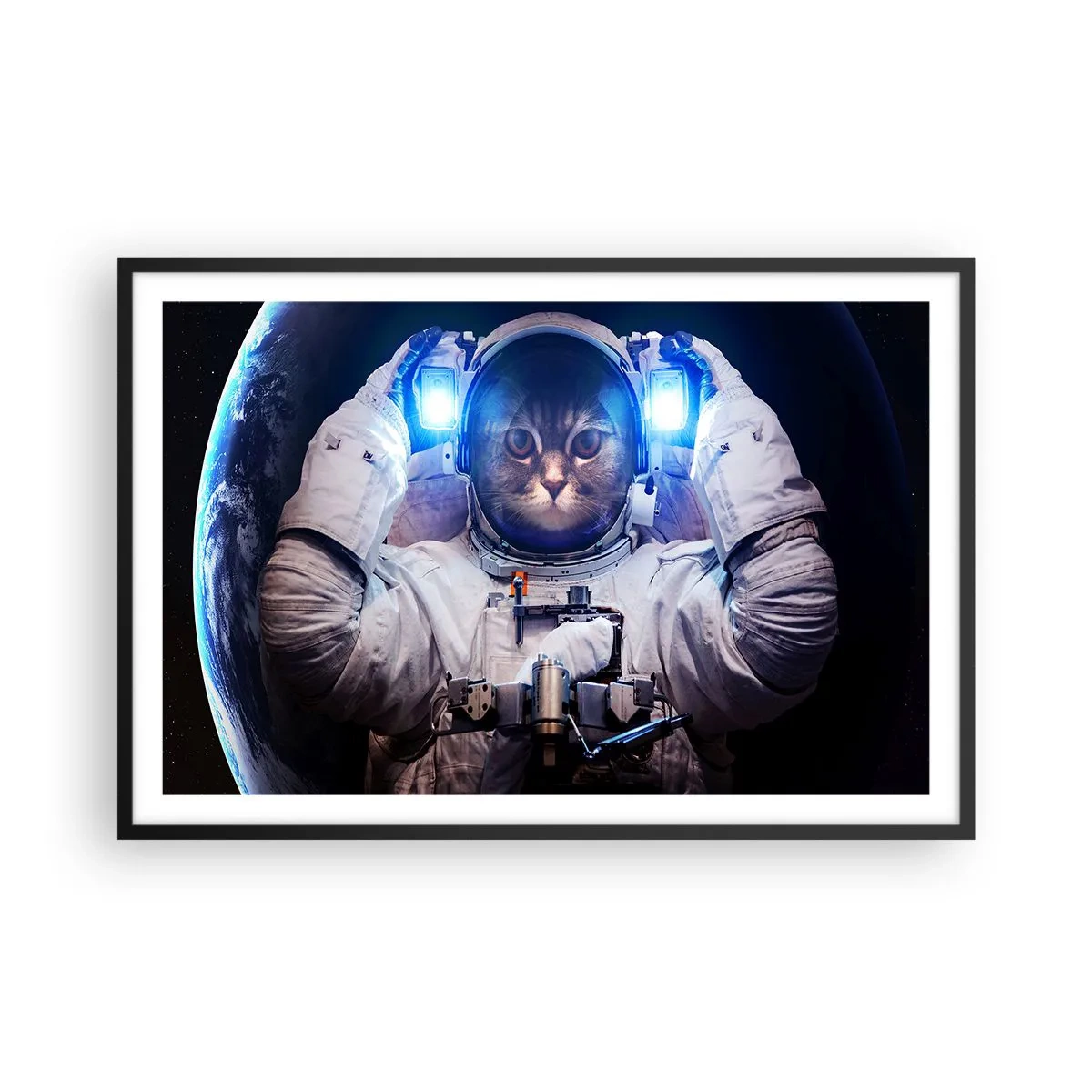 Póster en marco negro - Houston, tienes un problema. - 91x61 cm