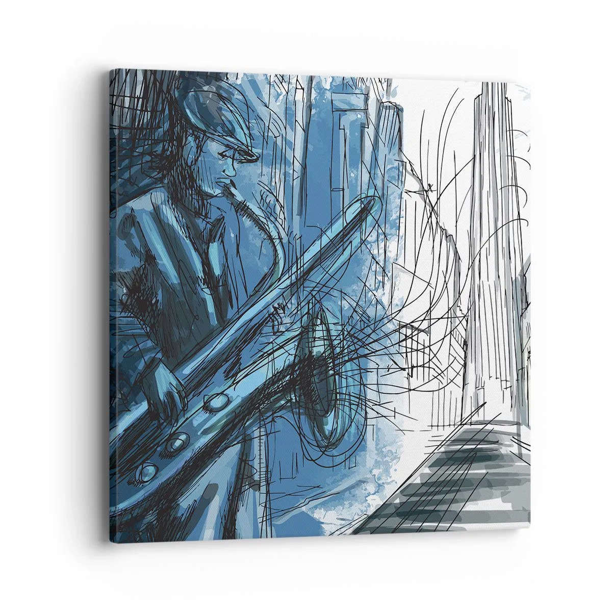 Cuadro sobre lienzo - Impresión de Imagen - Rapsodia urbana - 40x40 cm