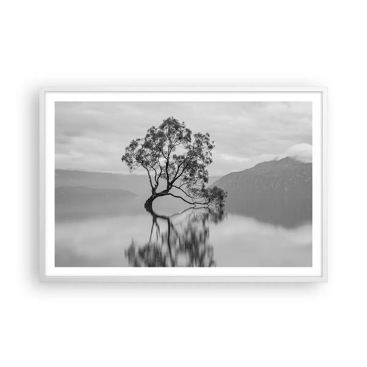 Póster en marco blanco - Existe tal lugar en el mundo - 91x61 cm