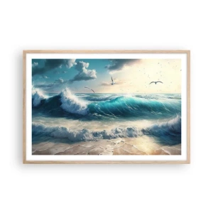 Póster en marco roble claro - La brisa solo para ti - 91x61 cm