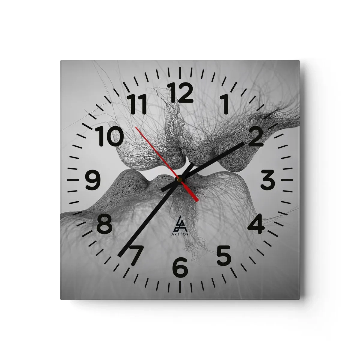 Reloj de pared - Reloj de vidrio - Beso del viento - 30x30 cm