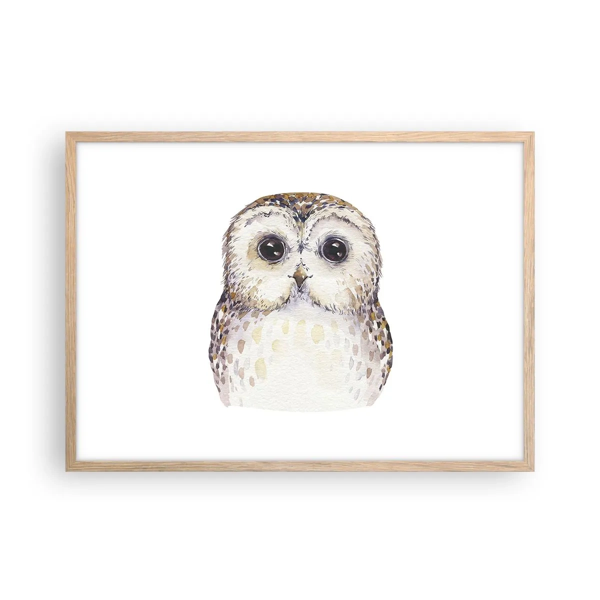 Póster en marco roble claro - Mírame a los ojos - 70x50 cm