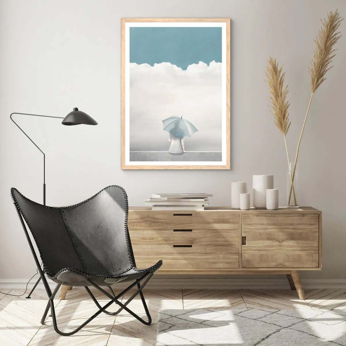 Póster en marco roble claro - En el límite de la realidad y los sueños - 40x50 cm