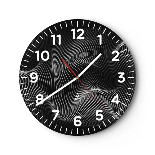 Reloj de pared - Reloj de vidrio - La danza de la luz en el espacio - 30x30 cm