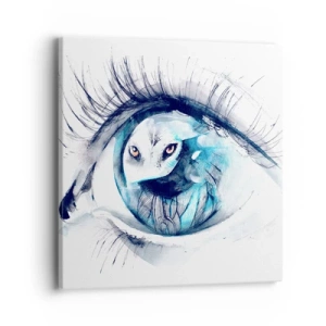 Cuadro sobre lienzo - Impresión de Imagen - Ojo con la naturaleza - 40x40 cm