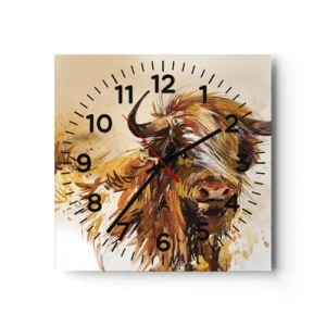 Reloj de pared - Reloj de vidrio - El orgullo del líder - 40x40 cm