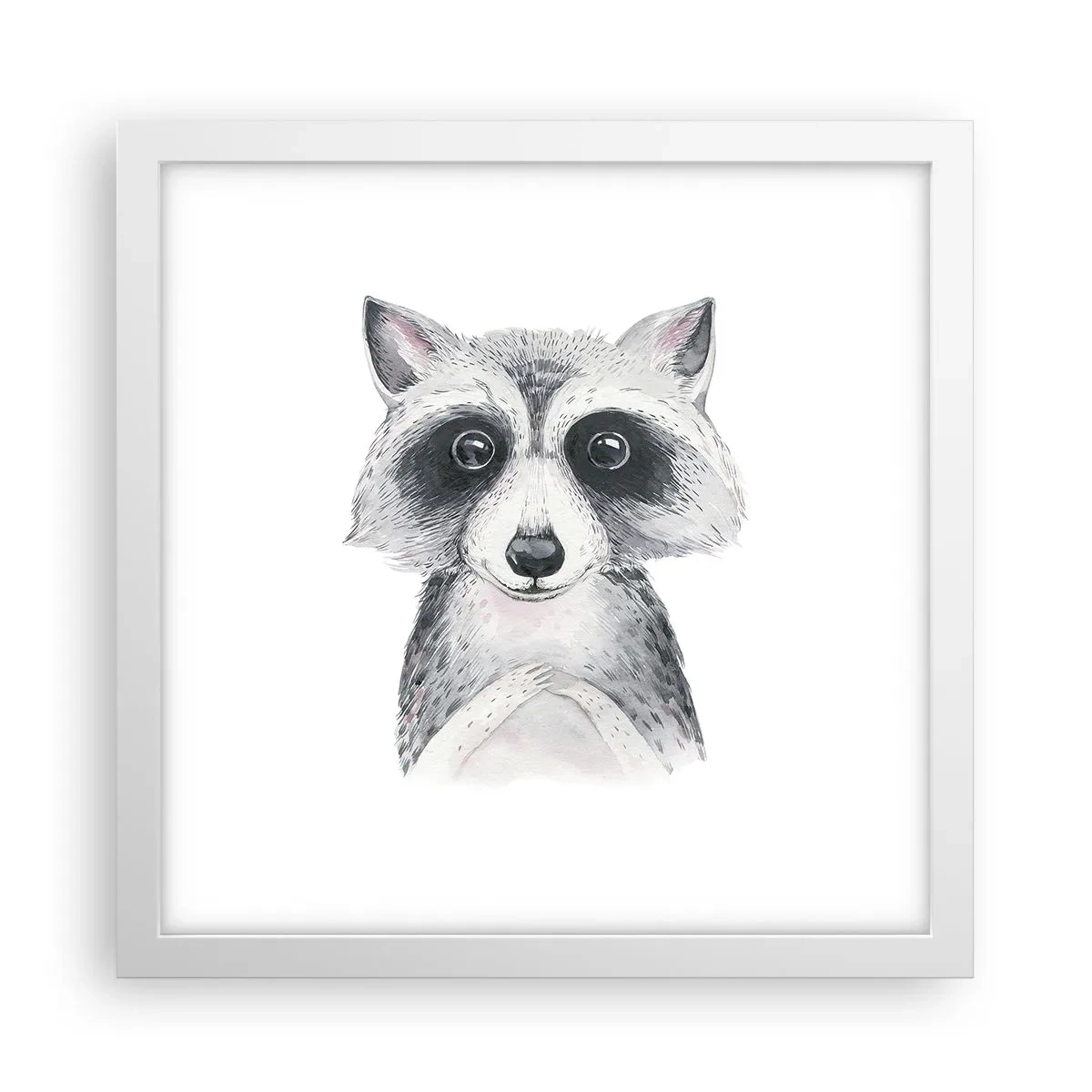 Póster en marco blanco - Un momento para la emoción - 30x30 cm