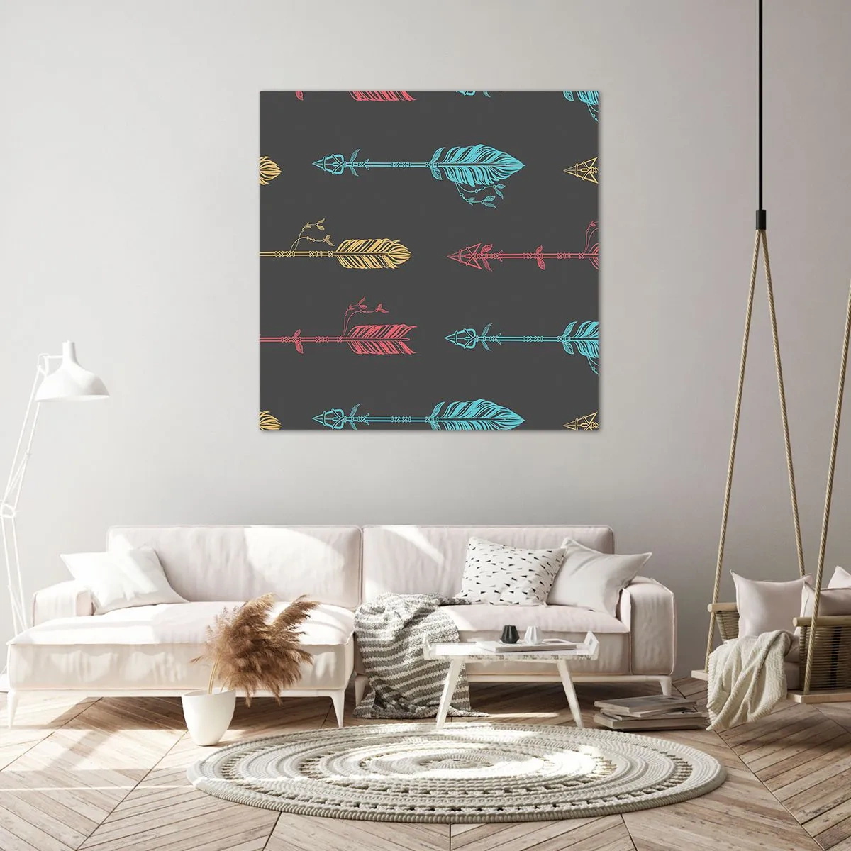 Cuadro sobre lienzo - Impresión de Imagen - Flechas - 50x50 cm