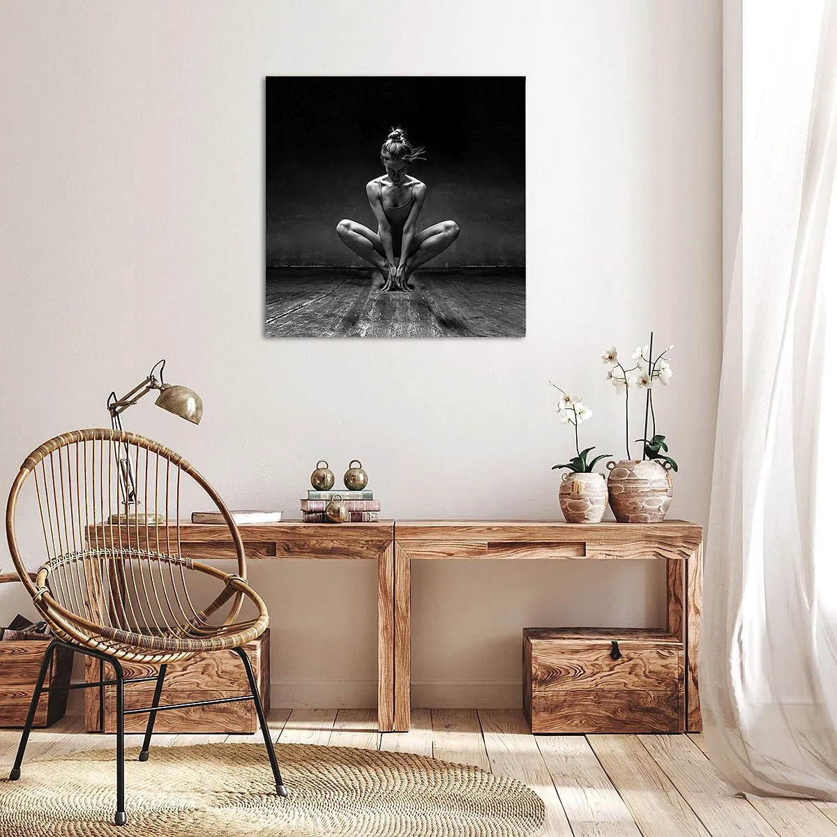 Cuadro sobre lienzo - Impresión de Imagen - Concentración de energía del baile - 30x30 cm