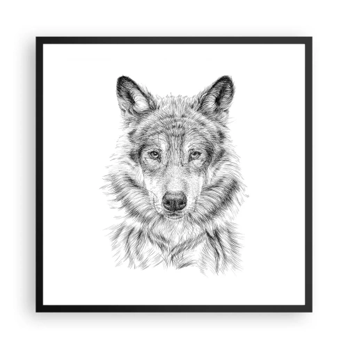 Póster en marco negro - Un líder nato - 60x60 cm