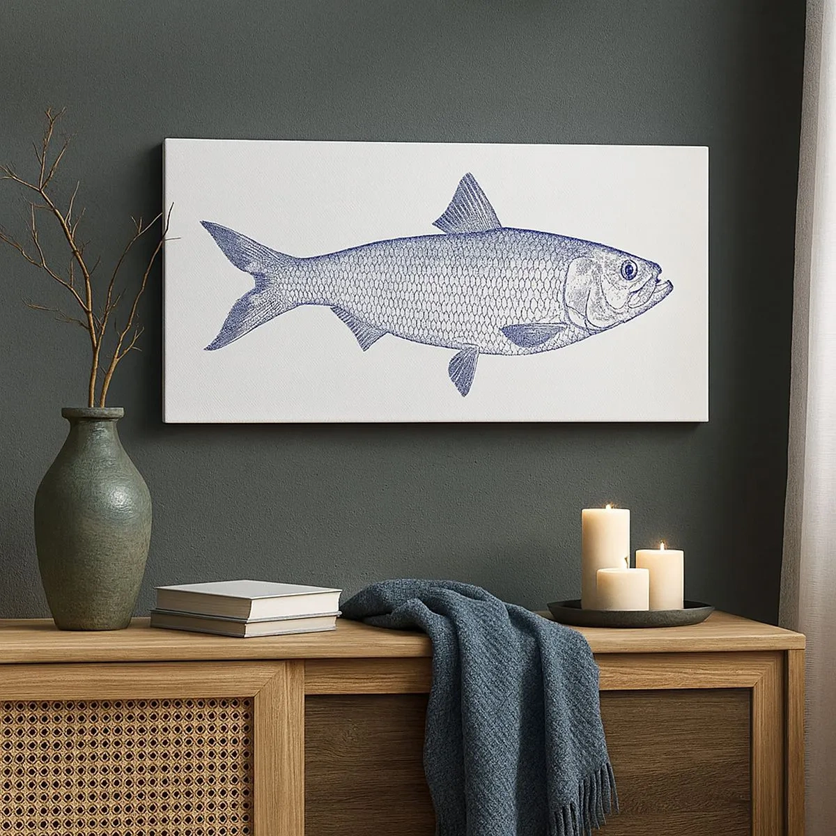 Cuadro sobre lienzo - Impresión de Imagen - Saludos desde los mares del norte - 100x40 cm