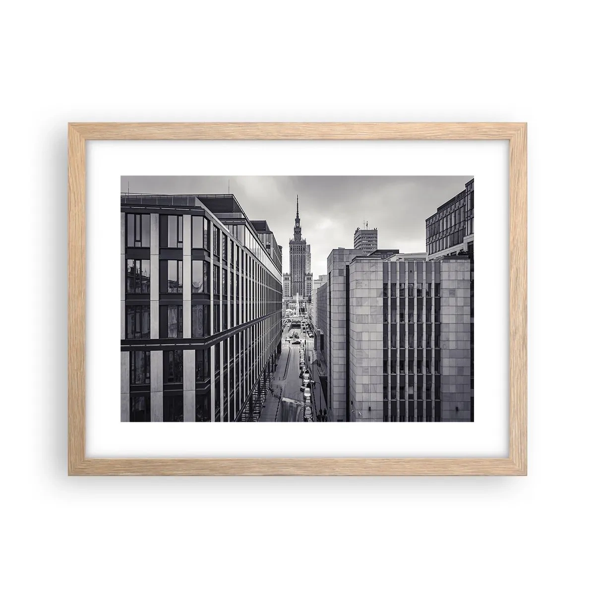 Póster en marco roble claro - Valle de Varsovia - 40x30 cm