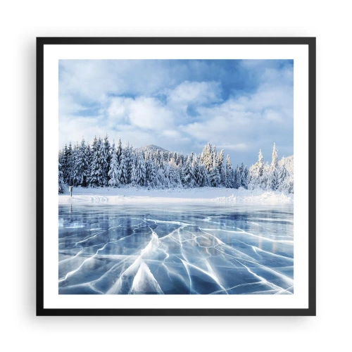 Póster en marco negro - Vista deslumbrante y cristalina - 60x60 cm