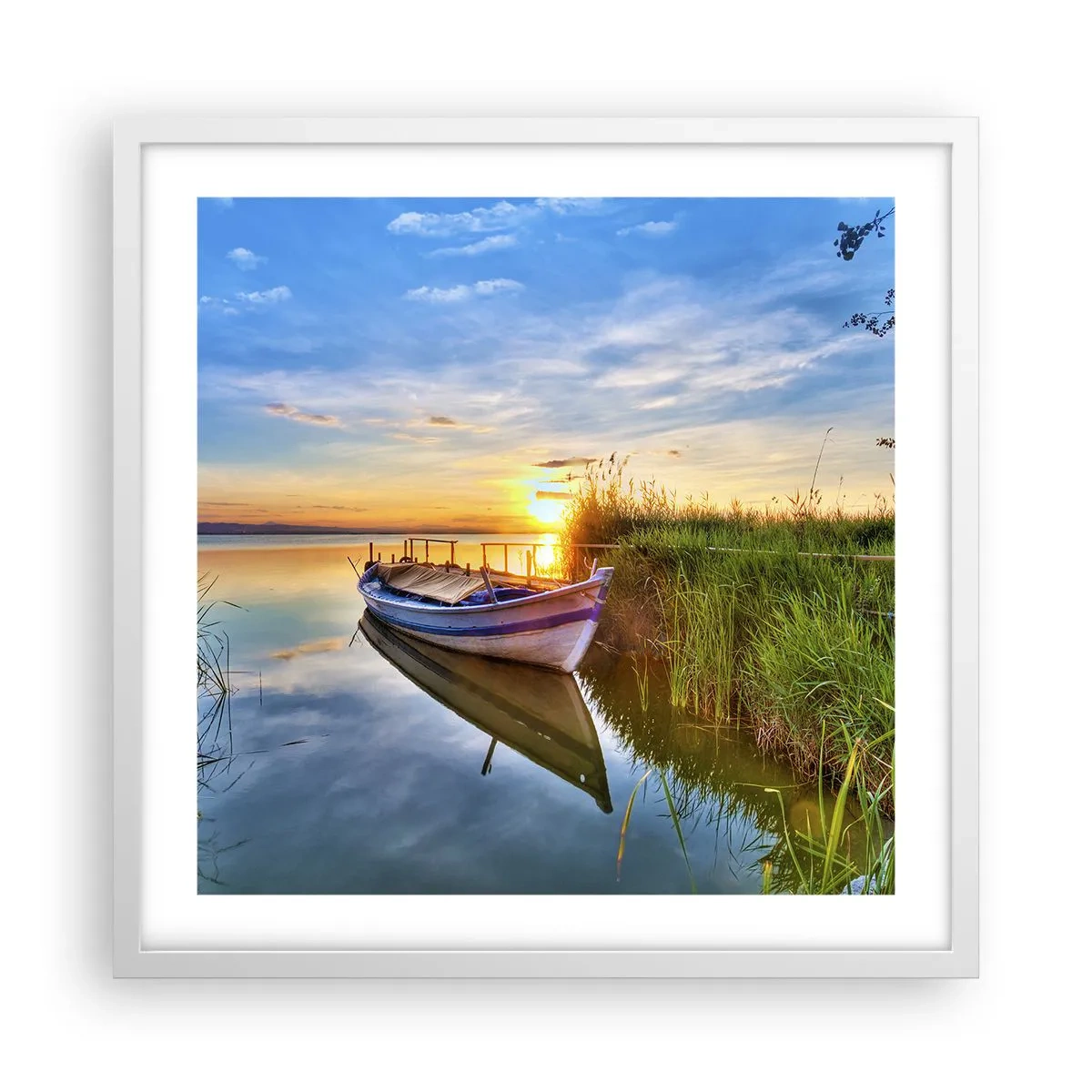 Póster en marco blanco - Sueños cumplidos - 50x50 cm