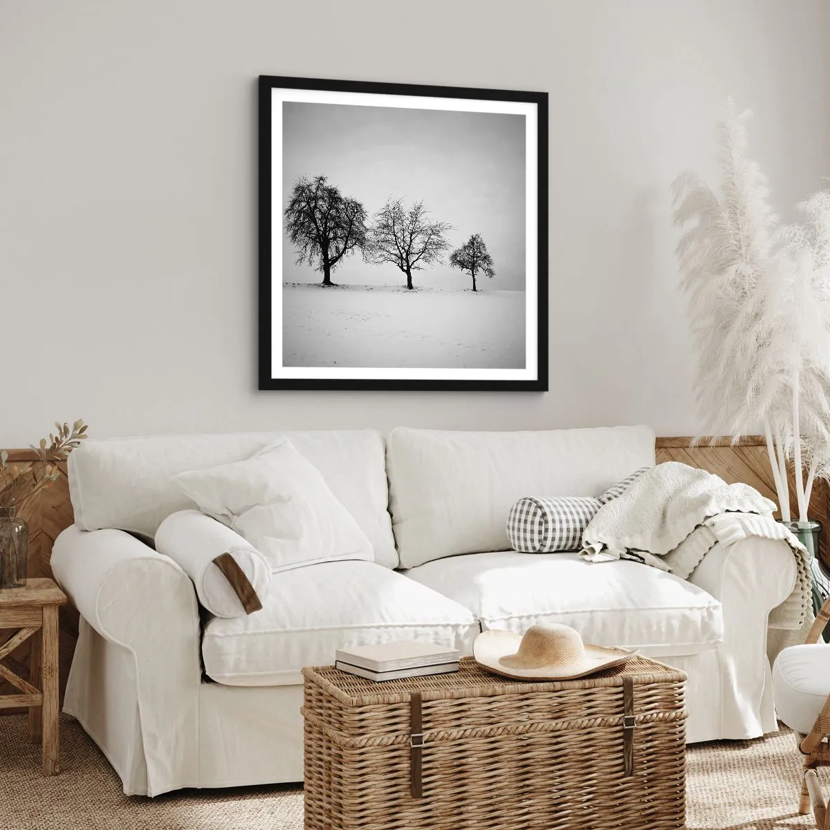 Póster en marco negro - ¿Con qué sueñan? - 40x40 cm