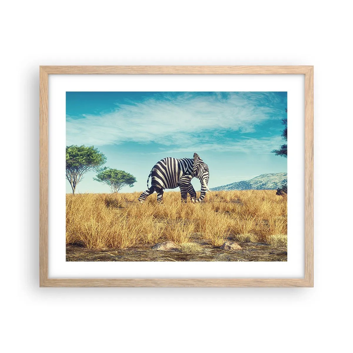 Póster en marco roble claro - El gris ya no está de moda - 50x40 cm