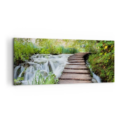 Cuadro sobre lienzo - Impresión de Imagen - No es agua silenciosa en absoluto - 100x40 cm