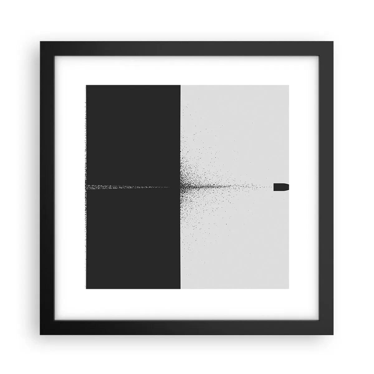Póster en marco negro - Directa al objetivo - 30x30 cm