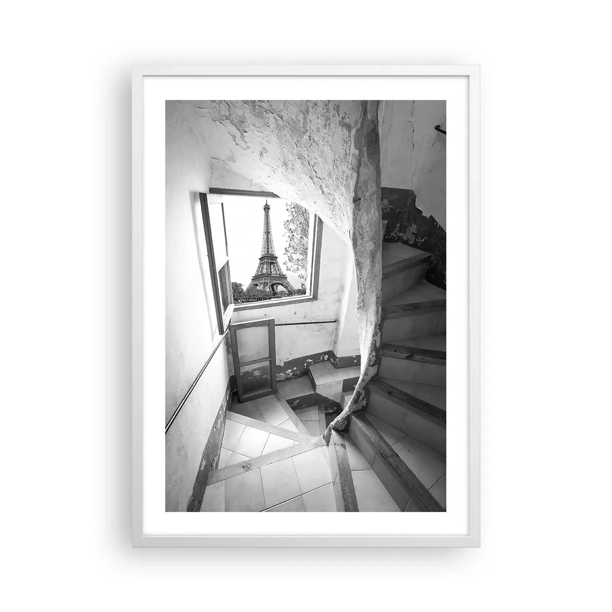 Póster en marco blanco - ¡Qué vistas! - 50x70 cm