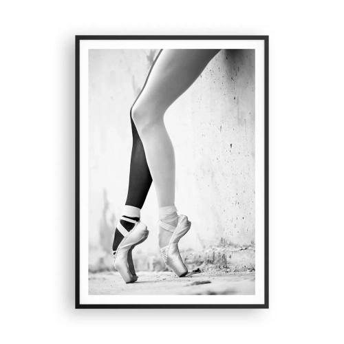 Póster en marco negro - Bailarina, ¡voila! - 70x100 cm