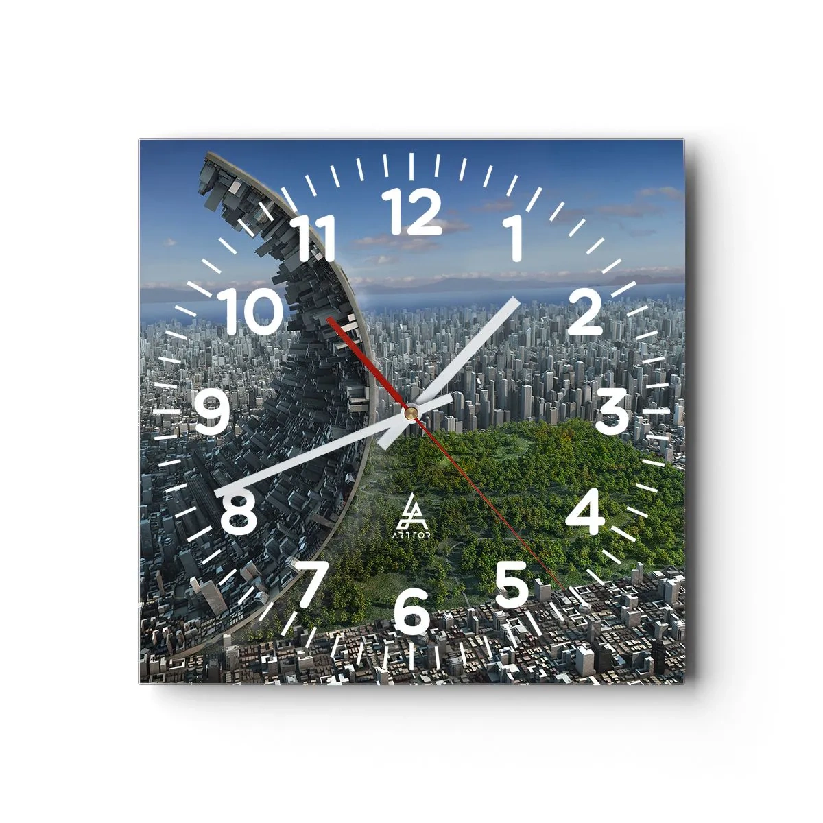 Reloj de pared - Reloj de vidrio - La naturaleza es eterna - 30x30 cm