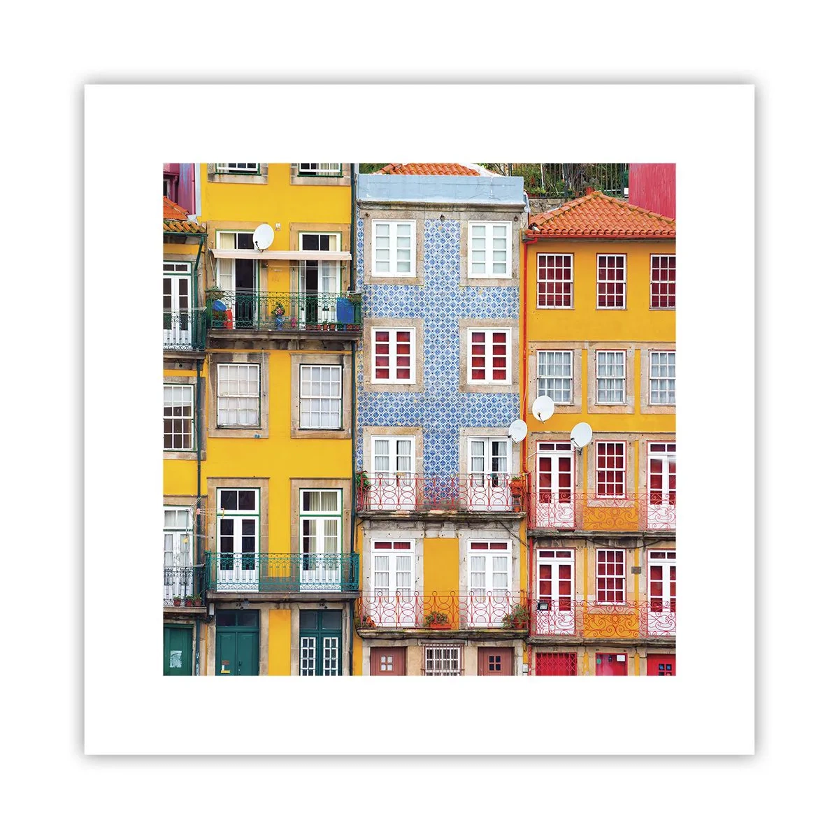 Póster - Los colores de la ciudad vieja - 30x30 cm