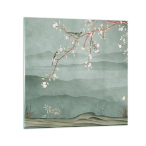 Cuadro sobre vidrio - Impresiones sobre Vidrio - Primavera, ah, eres tú - 50x50 cm