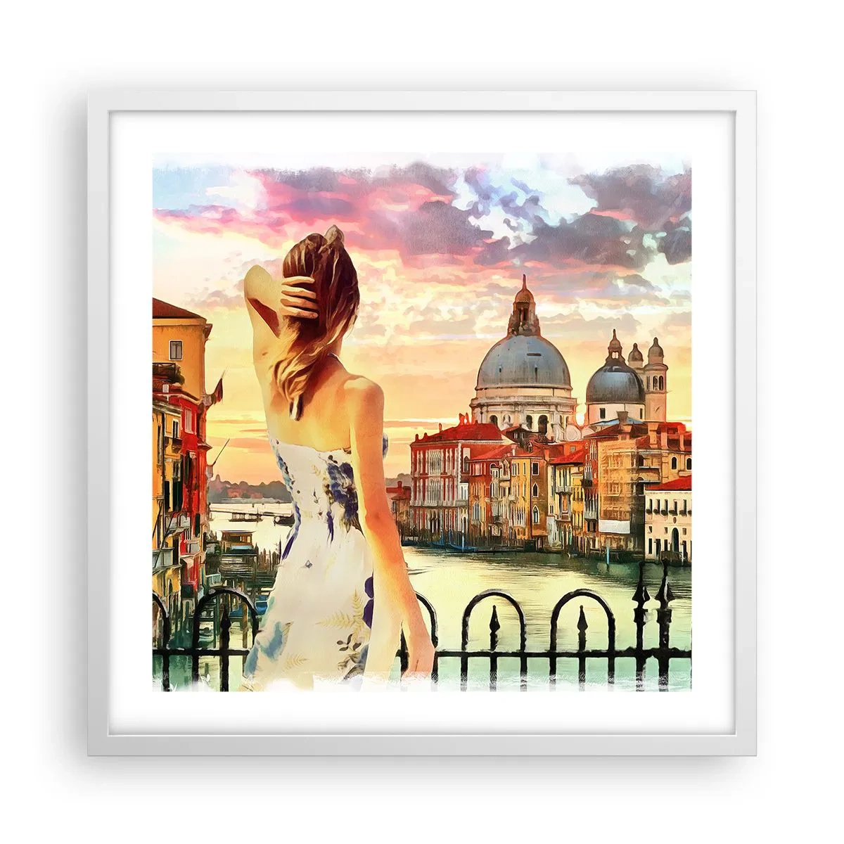 Póster en marco blanco - Escapada de fin de semana - 50x50 cm