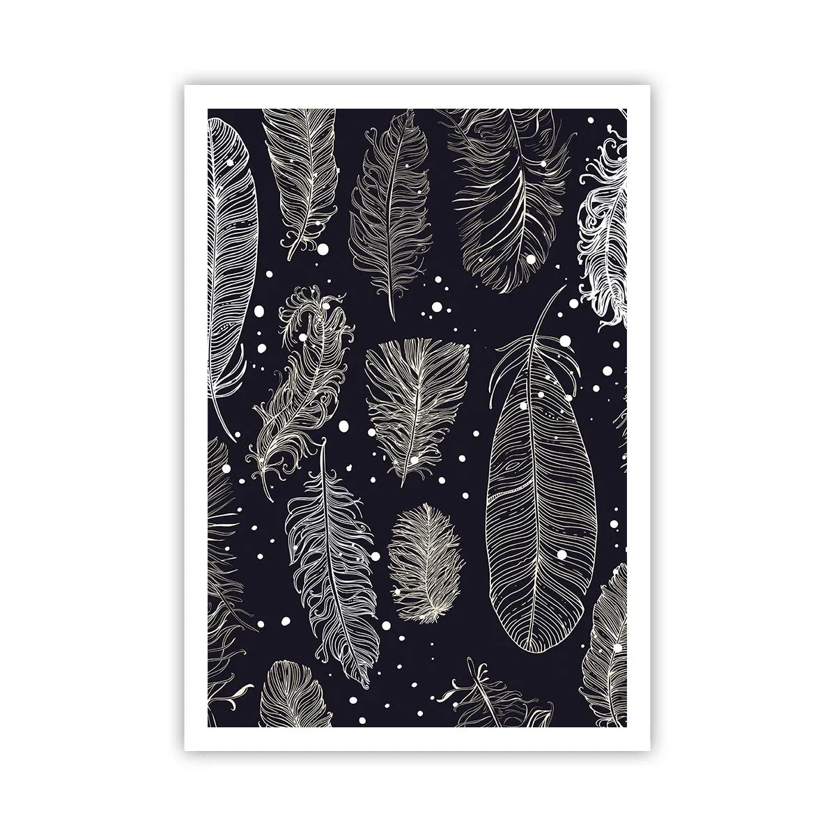 Póster - Encaje de plumas - 70x100 cm