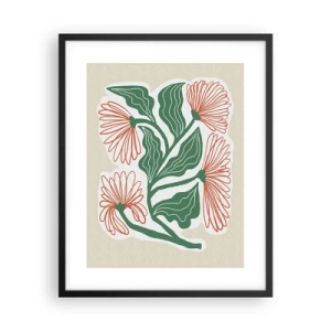 Póster en marco negro - Folclórico y moderno - 40x50 cm