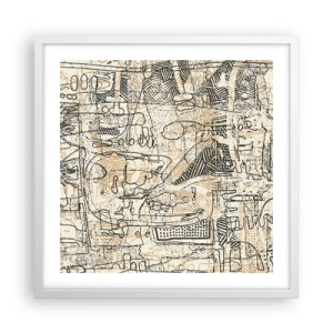 Póster en marco blanco - A la espera de ser descifrado - 50x50 cm