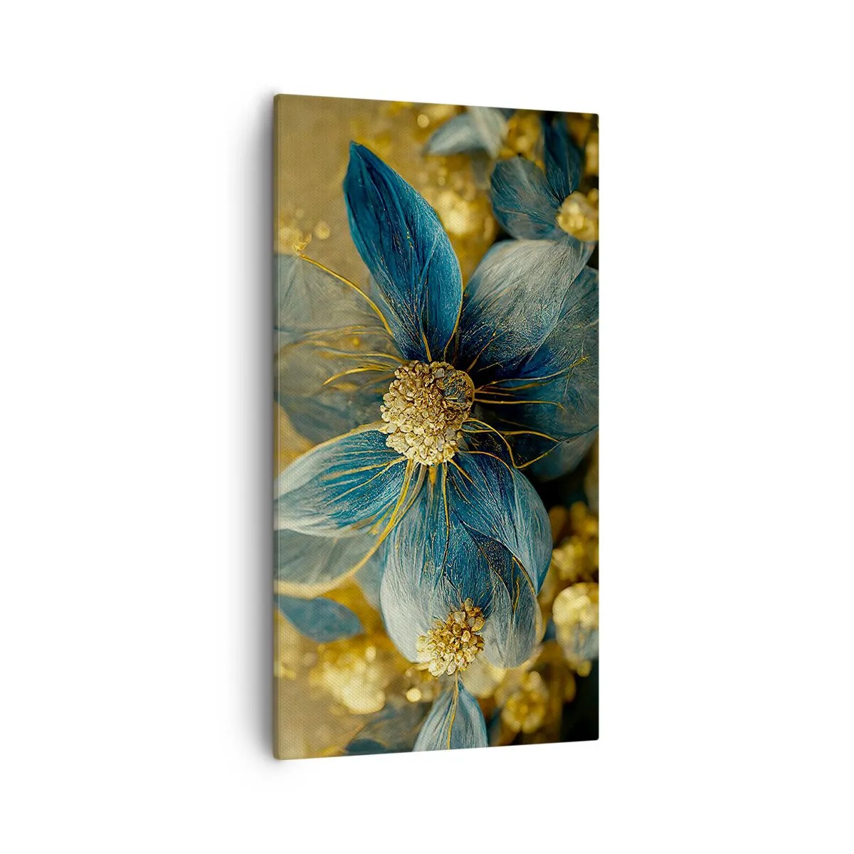 Cuadro sobre lienzo - Impresión de Imagen - Flor de oro - 55x100 cm