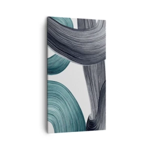 Cuadro sobre lienzo - Impresión de Imagen - Senderos esmeralda y negro - 45x80 cm