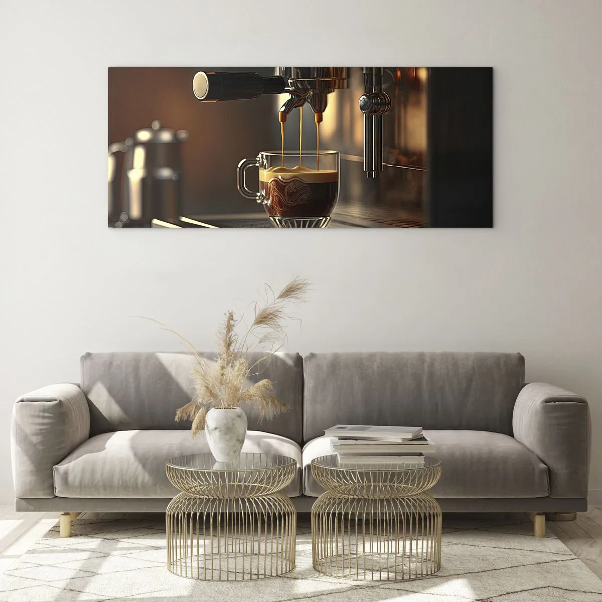 Cuadro sobre vidrio - Impresiones sobre Vidrio - Un brebaje sensual - 100x40 cm