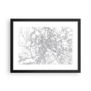 Póster en marco negro - El círculo romano - 40x30 cm