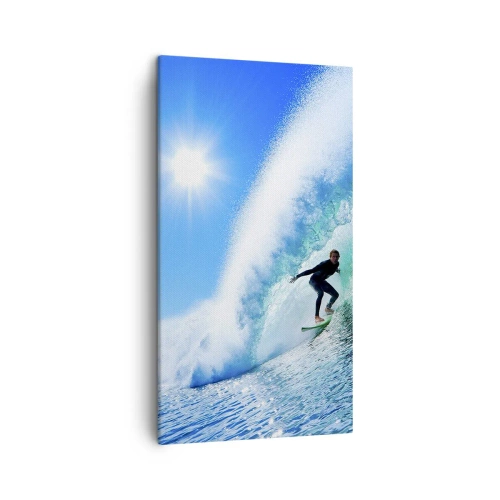 Cuadro sobre lienzo - Impresión de Imagen - A través de la gran ola - 45x80 cm