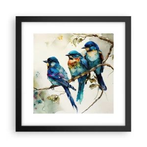 Póster en marco negro - ¿Ofendido? - 30x30 cm