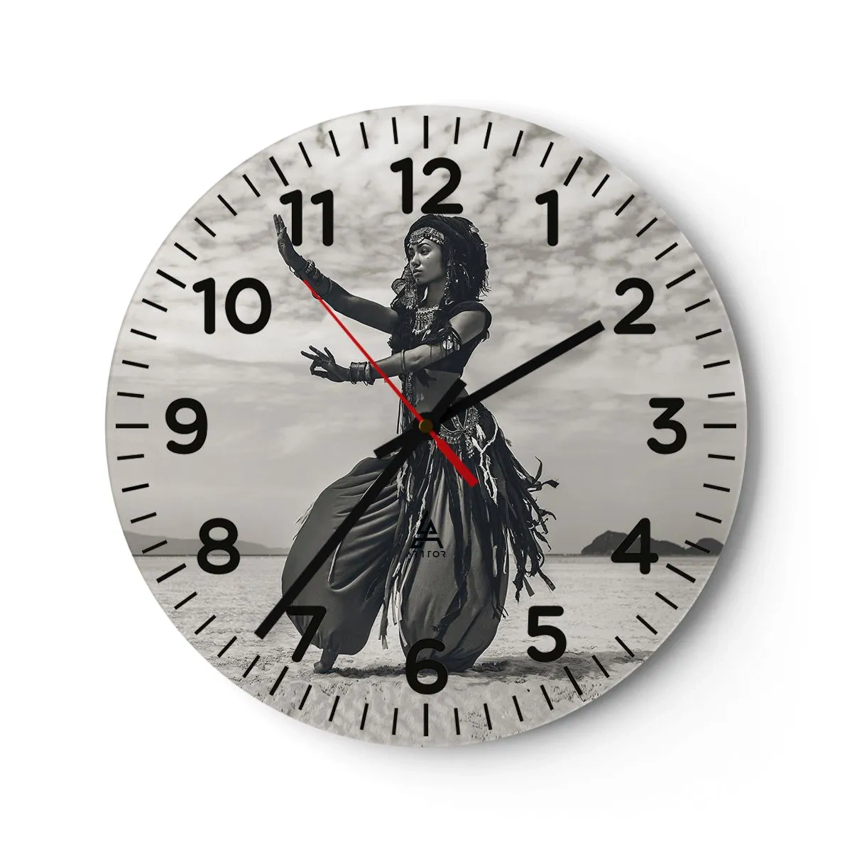 Reloj de pared - Reloj de vidrio - Danza de las Islas del Sur - 30x30 cm