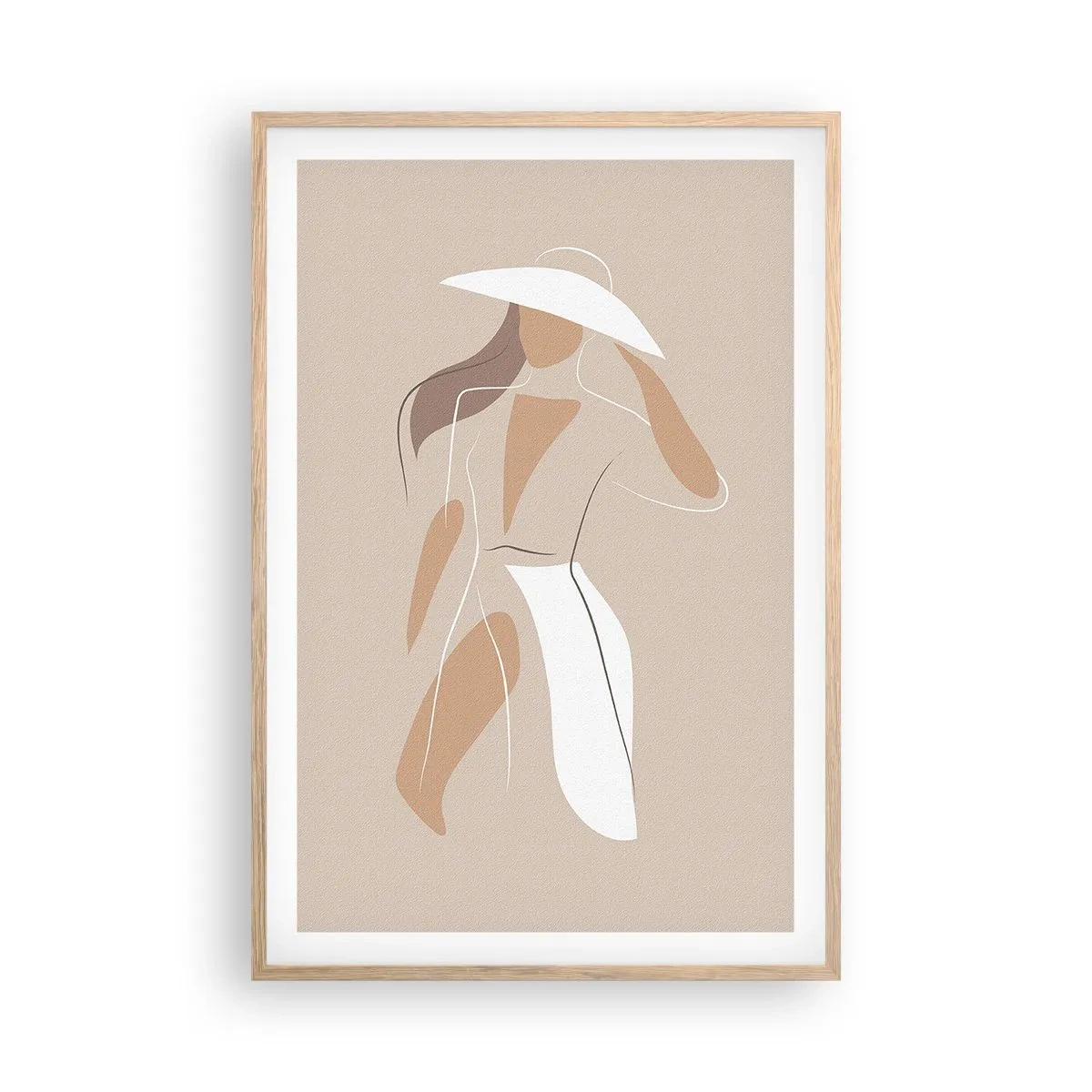 Póster en marco roble claro - La moda es alegría - 61x91 cm