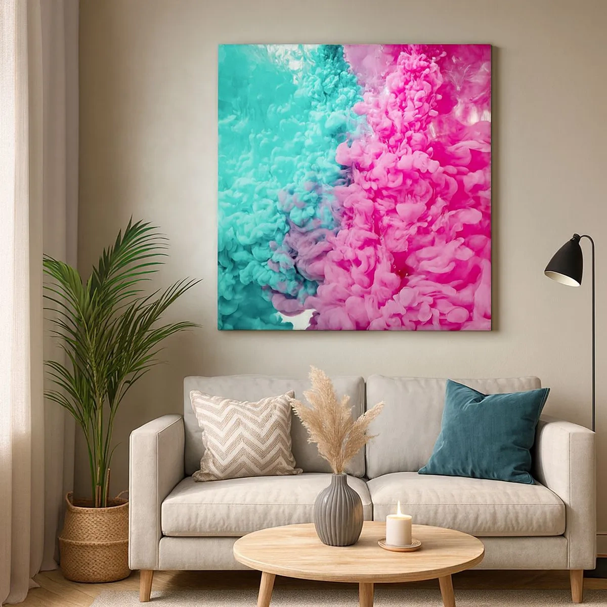 Cuadro sobre lienzo - Impresión de Imagen - Un choque decisivo - 30x30 cm