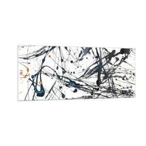 Cuadro sobre vidrio - Impresiones sobre Vidrio - Abstracción expresionista - 100x40 cm