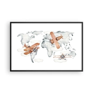 Póster en marco negro - Con espíritu pionero - 91x61 cm